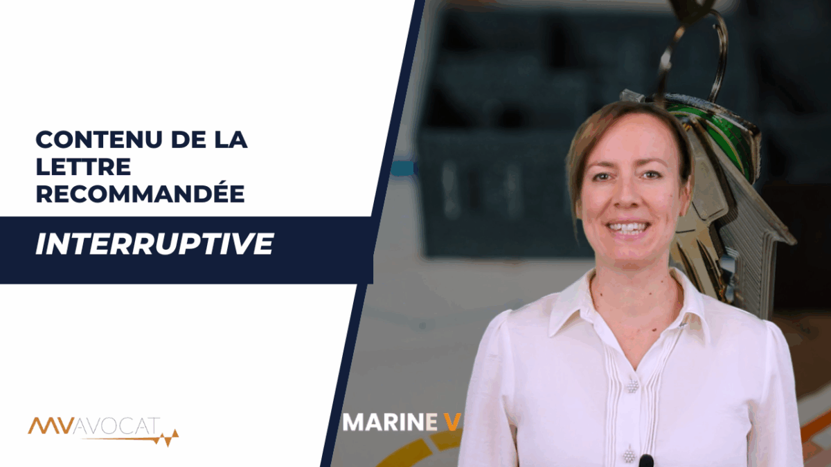 contenu de la lettre recommandée interruptive